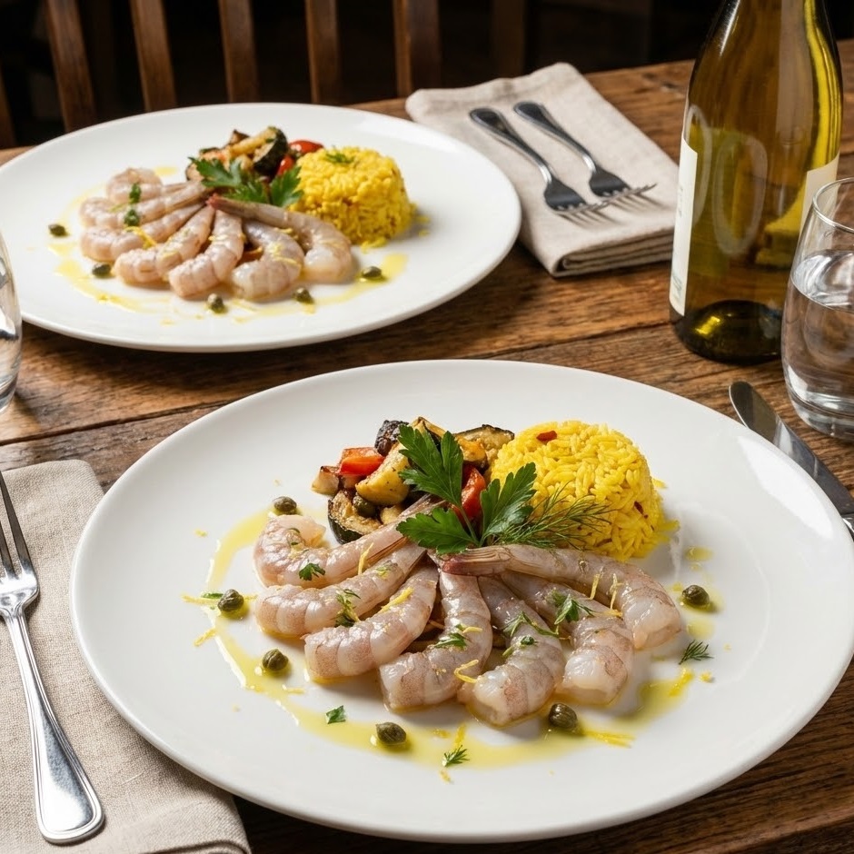 Krewetka Vannamei obiad